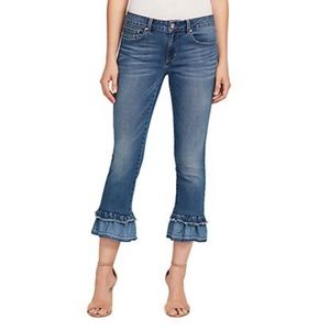 Vintage America Blues ruffle hem capri,4/27